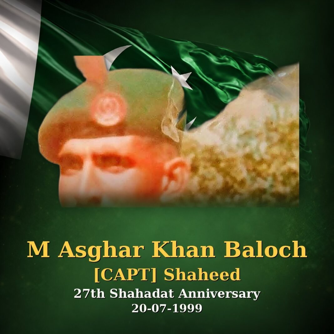 Capt M Asghar Khan Baloch Shaheed: Kargil’s Braveheart Capt M Asghar Khan Baloch Shaheed: Kargil’s Braveheart