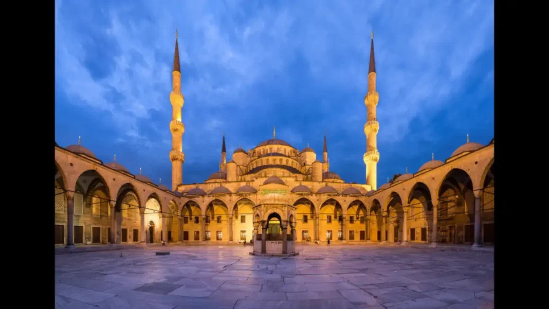 Pakistan, Turkey & Saudi Arabia: Defence Pacts and Brotherhood Blue Mosque courtyard at dusk in Istanbul
