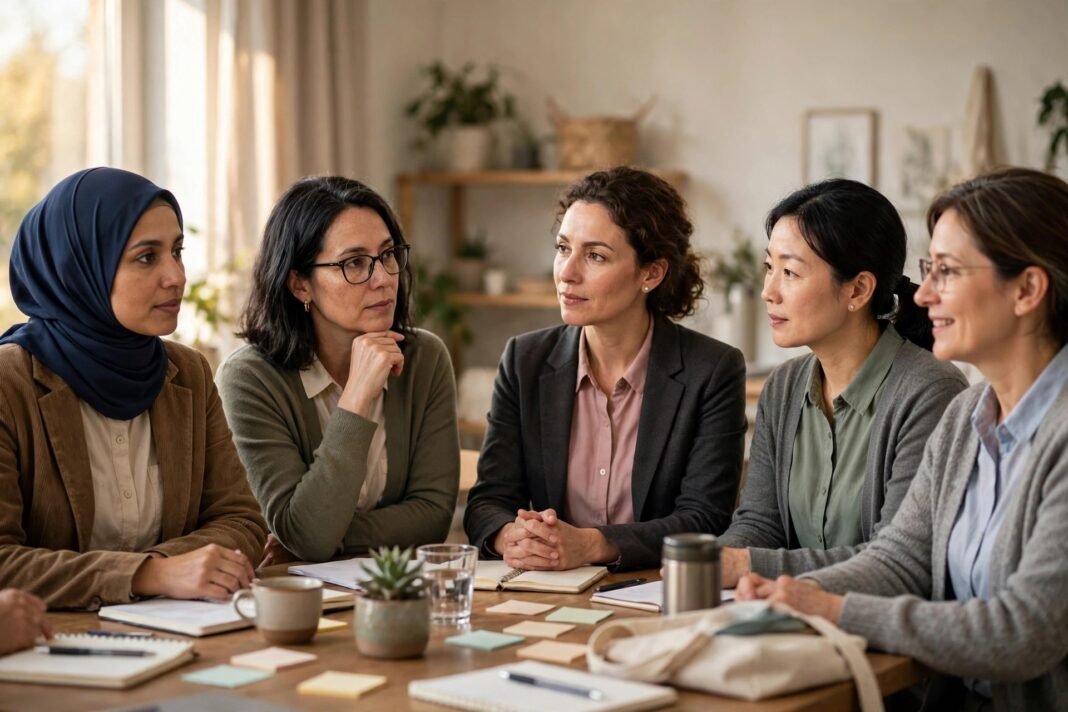 What a Women Leadership Program Can Unlock for You Women in a workshop discussion, for women leadership program guide